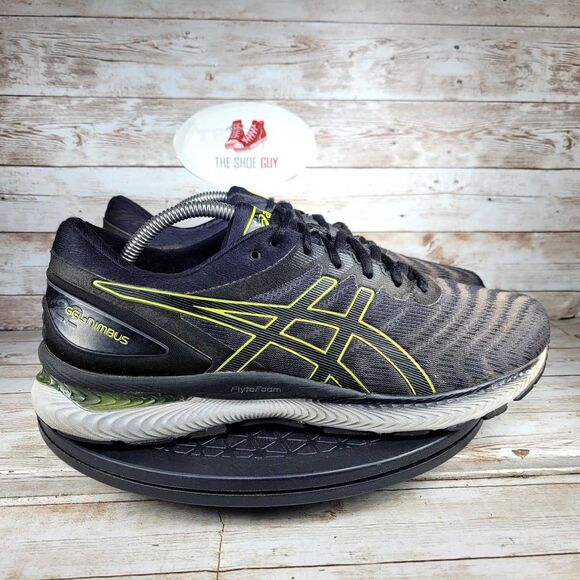 Asics Gel Nimbus 22 Men's Size 10.5 Grey/Lime Athletic Sneaker Running Shoes - Picture 1 of 12